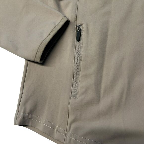Alphalete Women’s M Full Zip Pro Elite Performance Jacket Beige Sand Fitted‎ Gym - Picture 4 of 11